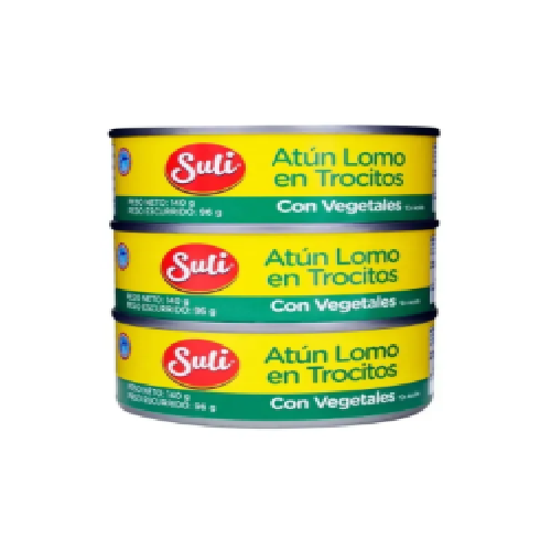 Atún Suli Trocitos Con Vegetales 3 Pack - 420 g
